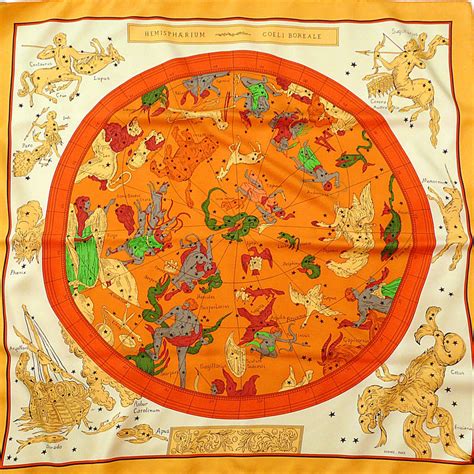 Hermes Silk Scarf Hemisphaerium Coeli Boreale RARE